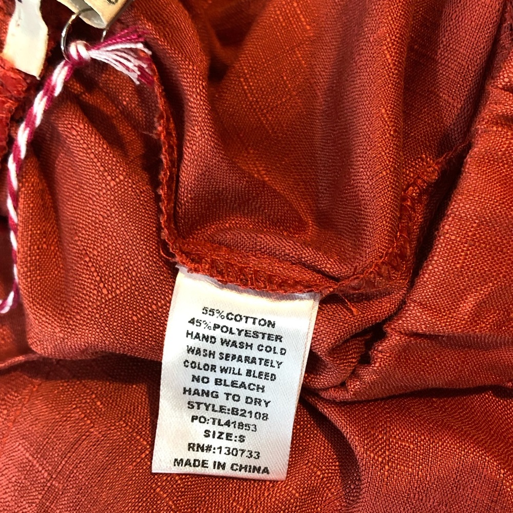 UMGEE Clay Orange High Waist Ruffled Capris - Picture 8 of 8